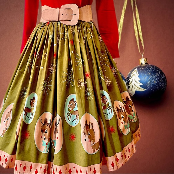 The Oblong Box Shop Dresses & Skirts - Dropped Price! Rudolph & Family Holiday Skirt